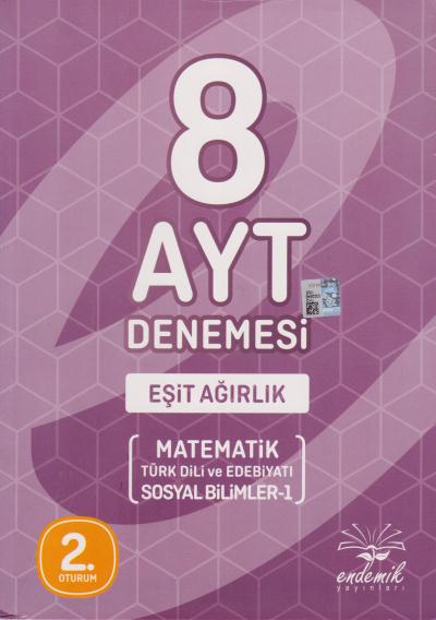 Endemik AYT Eşit Ağırlık 2. Oturum 8 li Deneme Kolektif