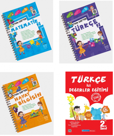 Kaya Etkin Defter  (Akıllı ) 2.Sınıf Set ( Akıllı PDF Desteğiyle)