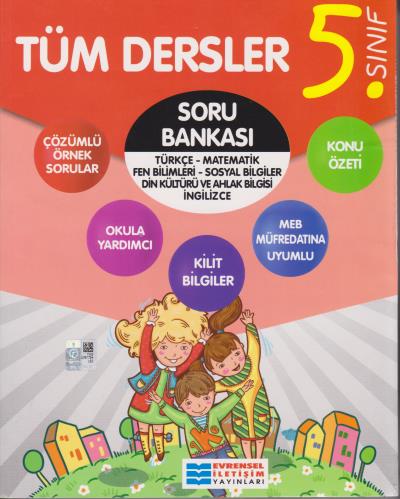 Evrensel 5. Sınıf Tüm Dersler Soru Bankası Tek Kitap-YENİ Evrensel İle