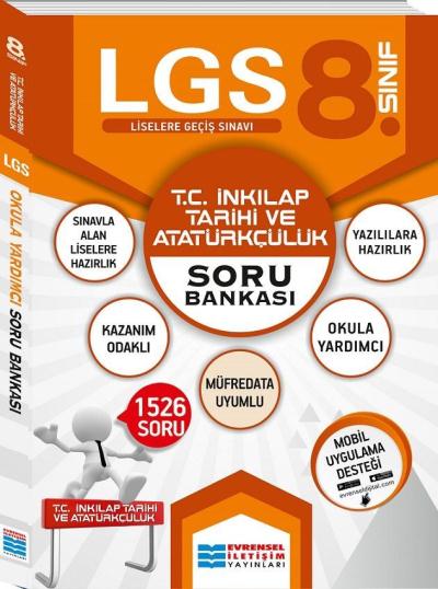 8. Sınıf LGS T.C. İnkılap Tarihi ve Atatürkçülük Soru Bankası Evrensel