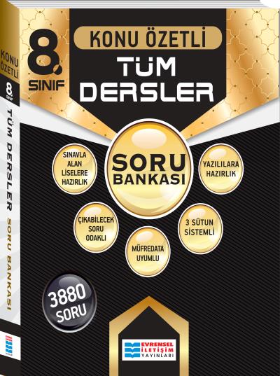 Evrensel 8. Sınıf Tüm Dersler Konu Özetli Soru Bankası-YENİ Evrensel İ