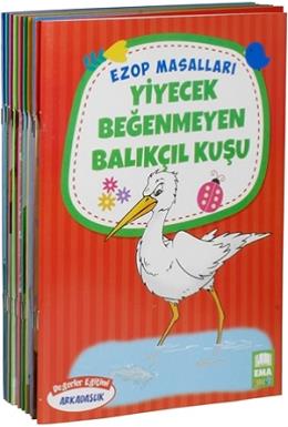 Ezop Masalları Seti (10 Kitap-Büyük Boy)