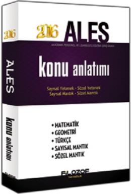 Filozof Yayıncılık 2016 ALES Konu Anlatımlı Kolektif