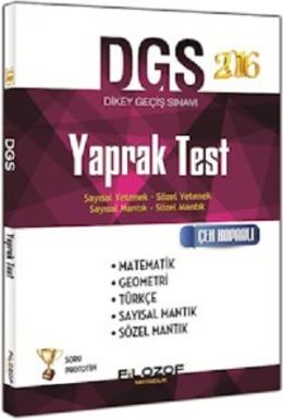 Filozof Yayıncılık 2016 DGS Çek Kopar Yaprak Test Kolektif