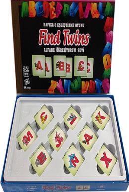 Find Twins Alfabe Öğreniyorum Serisi Hafıza ve Eşleştirme Oyunu 54 Par