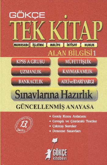 Gökçe Tek Kitap Alan Bilgisi-1 %17 indirimli