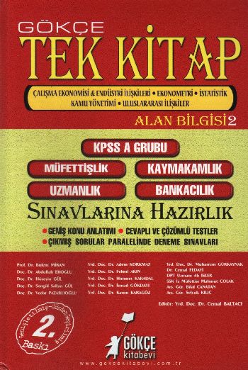 Gökçe Tek Kitap (Alan Bilgisi-2) %17 indirimli Komisyon