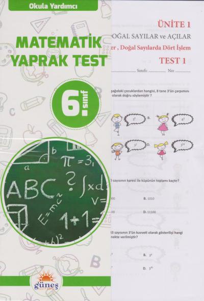 Güneş Yayın Dağıtım 6.Sınıf Matematik Yaprak Test