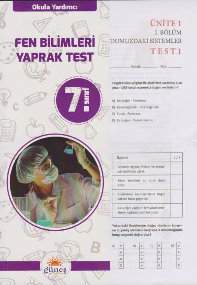 Güneş Yayın Dağıtım 7. Sınıf Fen Bilimleri Yaprak Test