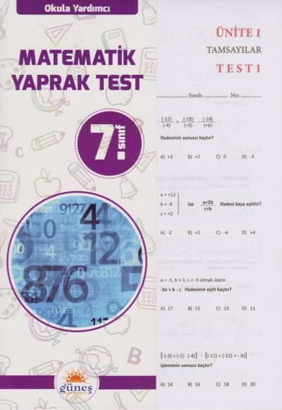 Güneş Yayın Dağıtım 7.Sınıf Matematik Yaprak Test