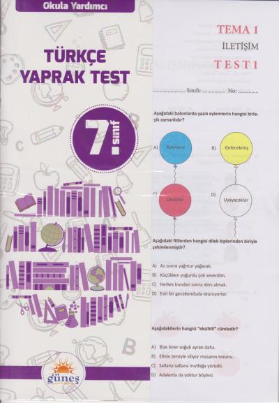 Güneş Yayın Dağıtım 7. Sınıf Türkçe Yaprak Test