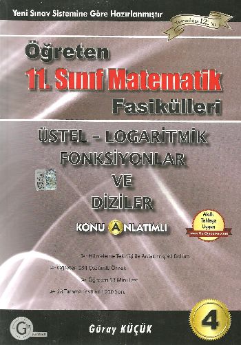 Gür 11. Sınıf Öğreten Matematik Üstel-Logaritmik-Fonksiyonlar ve Diziler Konu Anlatımlı