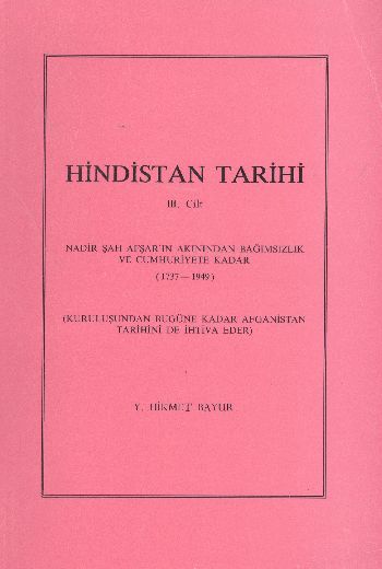 Hindistan Tarihi Cilt-3 %17 indirimli Y.Hikmet Batur