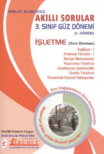 İlkumut Akıllı Sorular 3. Sınıf Güz Dönemi 5. Dönem İşletme Soru Banka