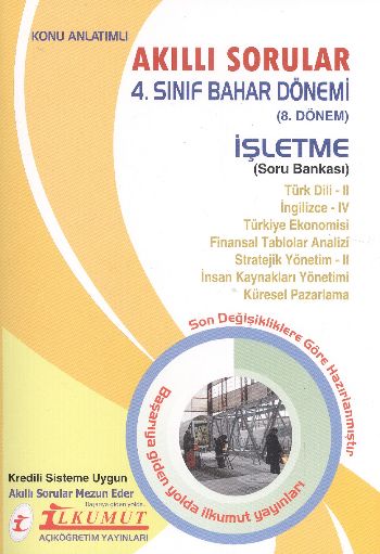 İlkumut Akıllı Sorular 4. Sınıf Bahar Dönemi (8.Dönem) İşletme Soru Bankası