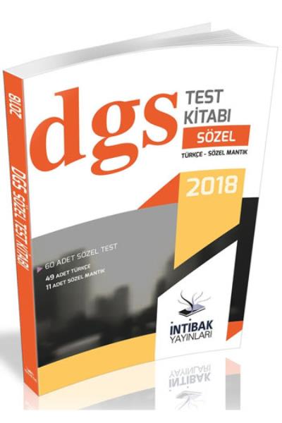 Intibak DGS Sözel Yaprak Test Kitabı 2018 İntibak Yayınları Komisyon