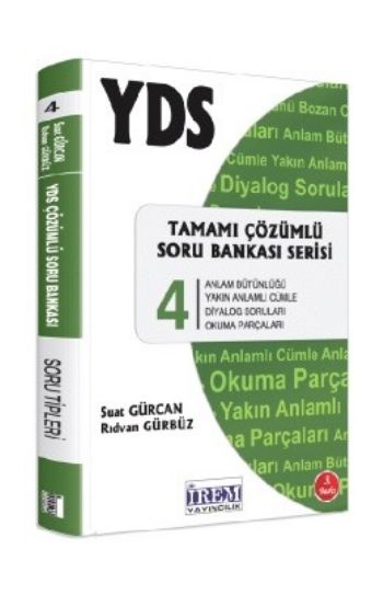 İrem YDS Tamamı Çözümlü Soru Bankası 4 %17 indirimli Suat Gürcan-Rıdva