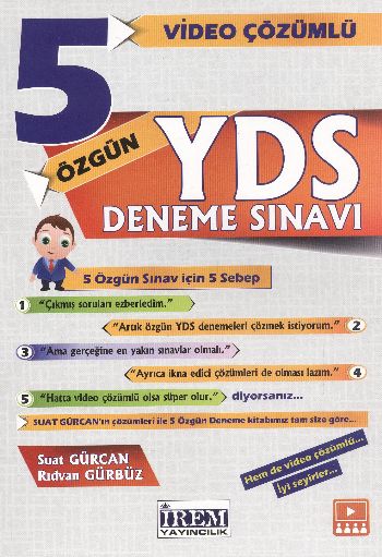 İrem YDS Video Çözümlü  5 Özgün Deneme Sınavı