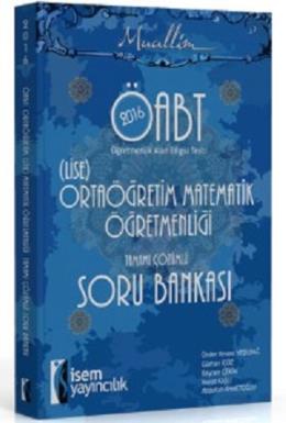 İsem Yayınları 2016 ÖABT Muallim Lise Matematik Öğretmenliği Tamamı Çö