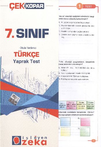 İŞLEYENZEKA 7.SINIF TÜRKÇE YAPRAK TEST