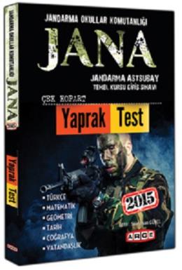 JANA Jandarma Astsubay Temel Kursu Giriş Sınavı Yaprak Test Arge Yayın