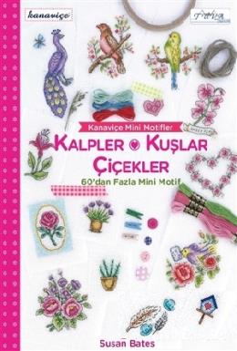 Kanaviçe Mini Motifler Kalpler, Kuşlar ve Çiçekler