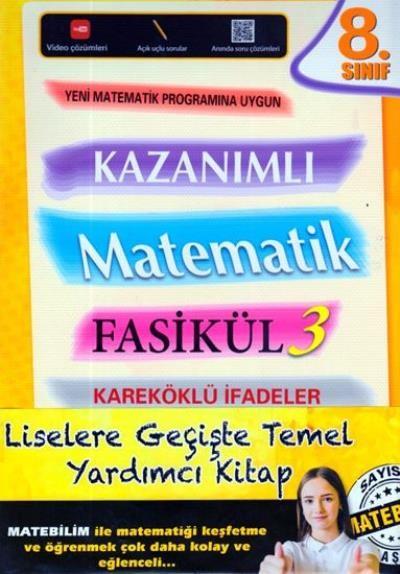 Karekod 8. Sınıf Kazanımlı Matematik Fasikül 3 Kareköklü İfadeler-YENİ