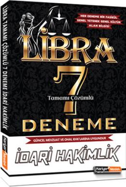 Kariyer Meslek 2017 Libra İdari Hakimlik Tamamı Çözümlü 7 Deneme