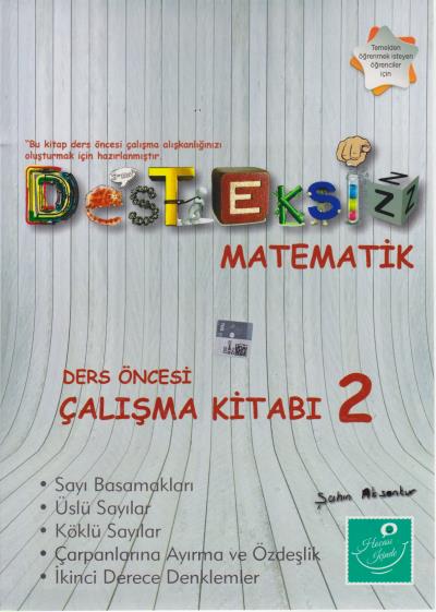 Kartezyen Desteksiz Matematik Ders Öncesi Çalışma Kitabı 2 Kolektif