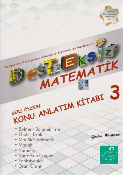 Kartezyen Desteksiz Matematik Ders Öncesi Konu Anlatım Kitabı 3 Kolekt