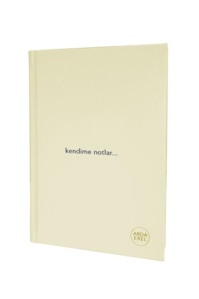 Kendime Notlar Arda Erel Defter - Beyaz Arda Erel