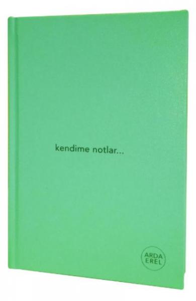 Kendime Notlar Arda Erel Defter - Yeşil Arda Erel