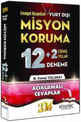 Kitapseç Misyon Koruma 12 Deneme Sınavı + Çıkmış sorular Mustafa Kemal Tolunay 2014