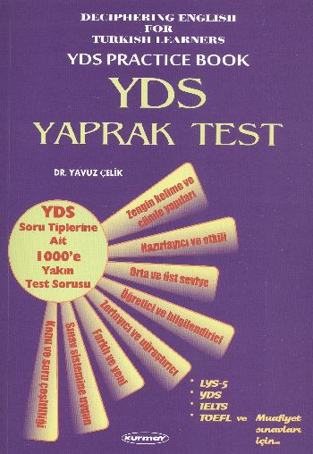 Kurmay YDS Yaprak Test %17 indirimli Yavuz Çelik