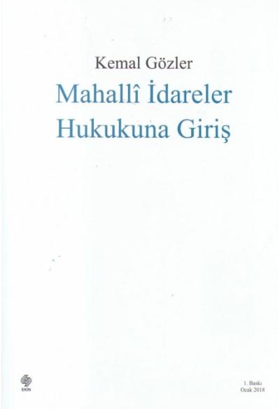 Mahalli İdareler Hukukuna Giriş Kemal Gözler