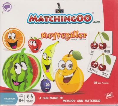 Matchingoo Eşleştirme Kartları - Meyvegiller Matchingoo Komisyon