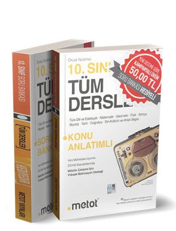 Metot 10. Sınıf Tüm Dersler Konu Anlatımlı + Soru Bankası - KAMPANYALI