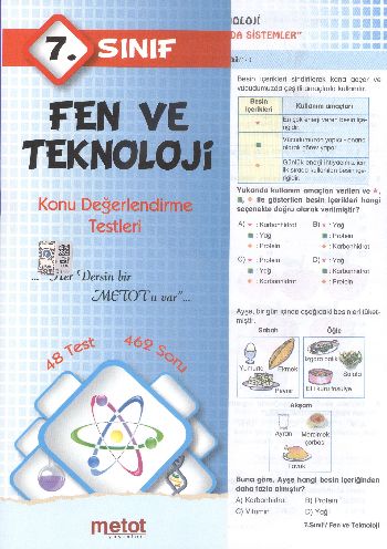 Metot 7. Sınıf Fen ve Teknoloji Konu Değerlendirme Testleri Komisyon