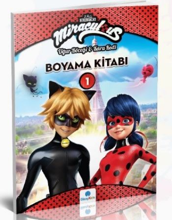 Miraculous Boyama Kitabı 1-Uğur Böceği Ve Kara Kedi