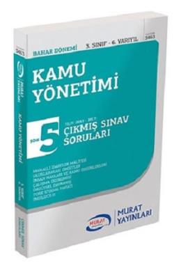 Murat Yayınları Kamu Yönetimi 3.Sınıf 6.Yarıyıl Çıkmış Sınav Soruları