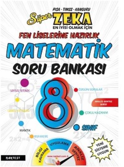 Nar Test 8. Sınıf Pısa-Tımss Süper Zeka Fen Liselerine Hazırlık Matematik Soru Bankası-YENİ