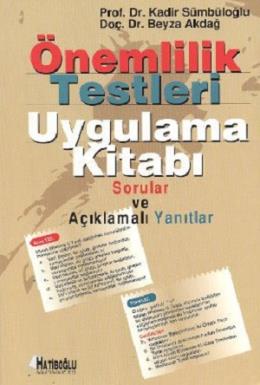 Önemlilik Testleri Uygulama Kitabı