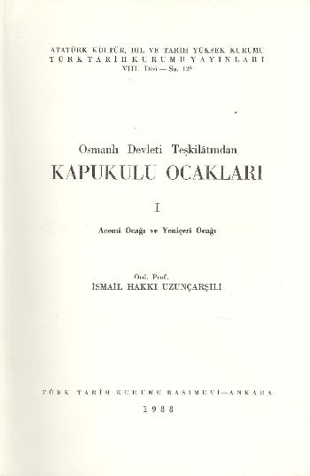 Osmanlı Devleti Teşkilatından Kapukulu Ocakları-1