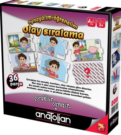 Oynayalım-Öğrenelim Olay Sıralama 36 Parça +3 Yaş Anatolian Kolektif