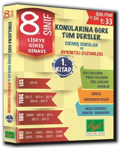 Özgül 8. Sınıf Konularına Göre Tüm Dersler Çıkmış Sorular ve Çözümleri