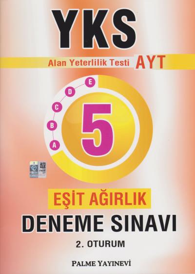 Palme YKS AYT Eşit Ağırlık 5 Deneme Sınavı Palme Yayıncılık Komisyon