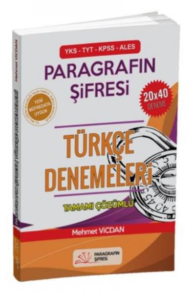 Paragrafın Şifresi Türkçe Denemeleri Tamamı Çözümlü 20x40 Deneme Mehme