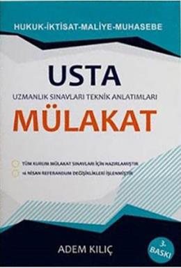 Pelikan 2017 Uzmanlık Sınavları İçin Usta Mülakat Hukuk İktisat Maliye