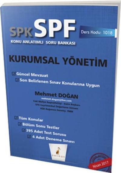 Pelikan SPK-SPF Kurumsal Yönetim Konu Anlatımlı Soru Bankası Mehmet Do