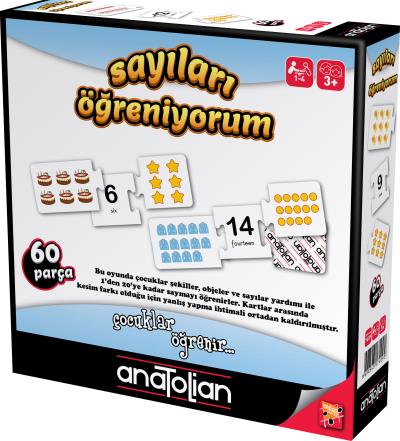 Sayıları Öğreniyorum 60 Parça +3 Yaş Anatolian Kolektif